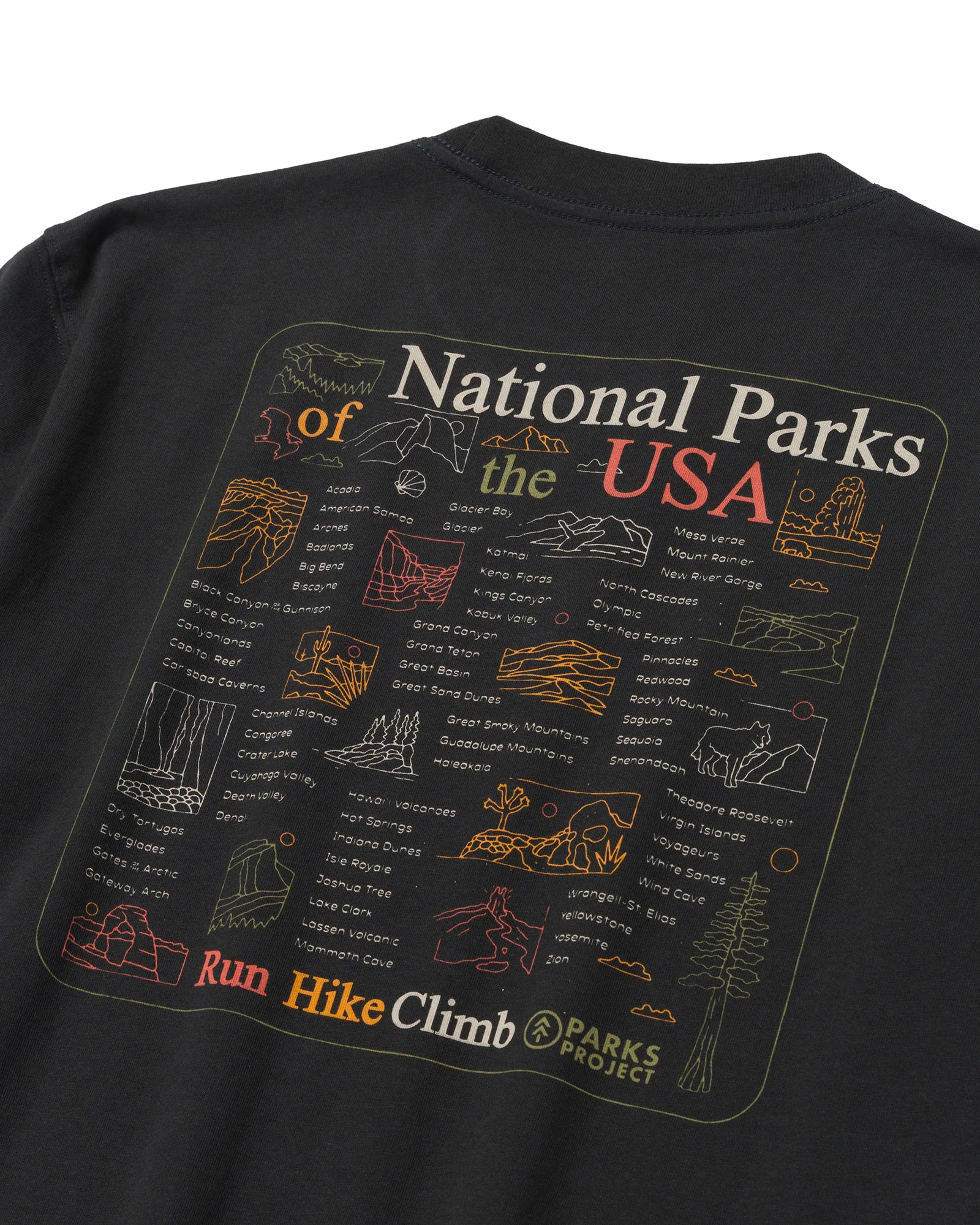 National Parks Outline Checklist Tee - Image 3