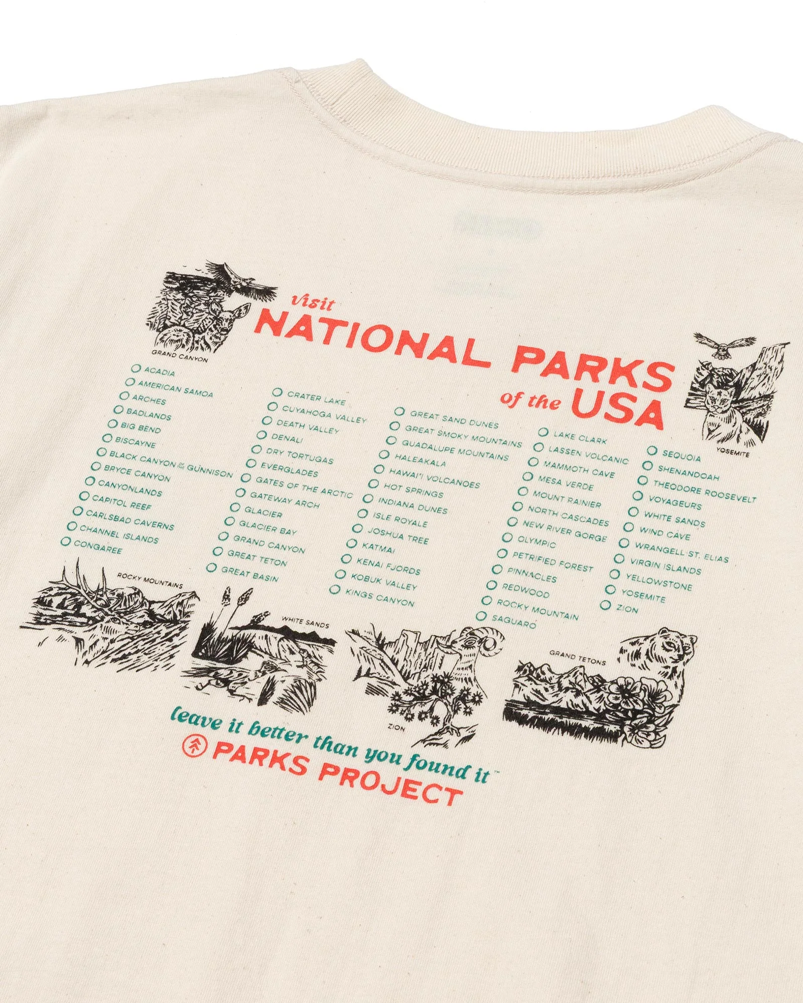 Women's National Park Naturalist Checklist Relaxed Tee - Image 5