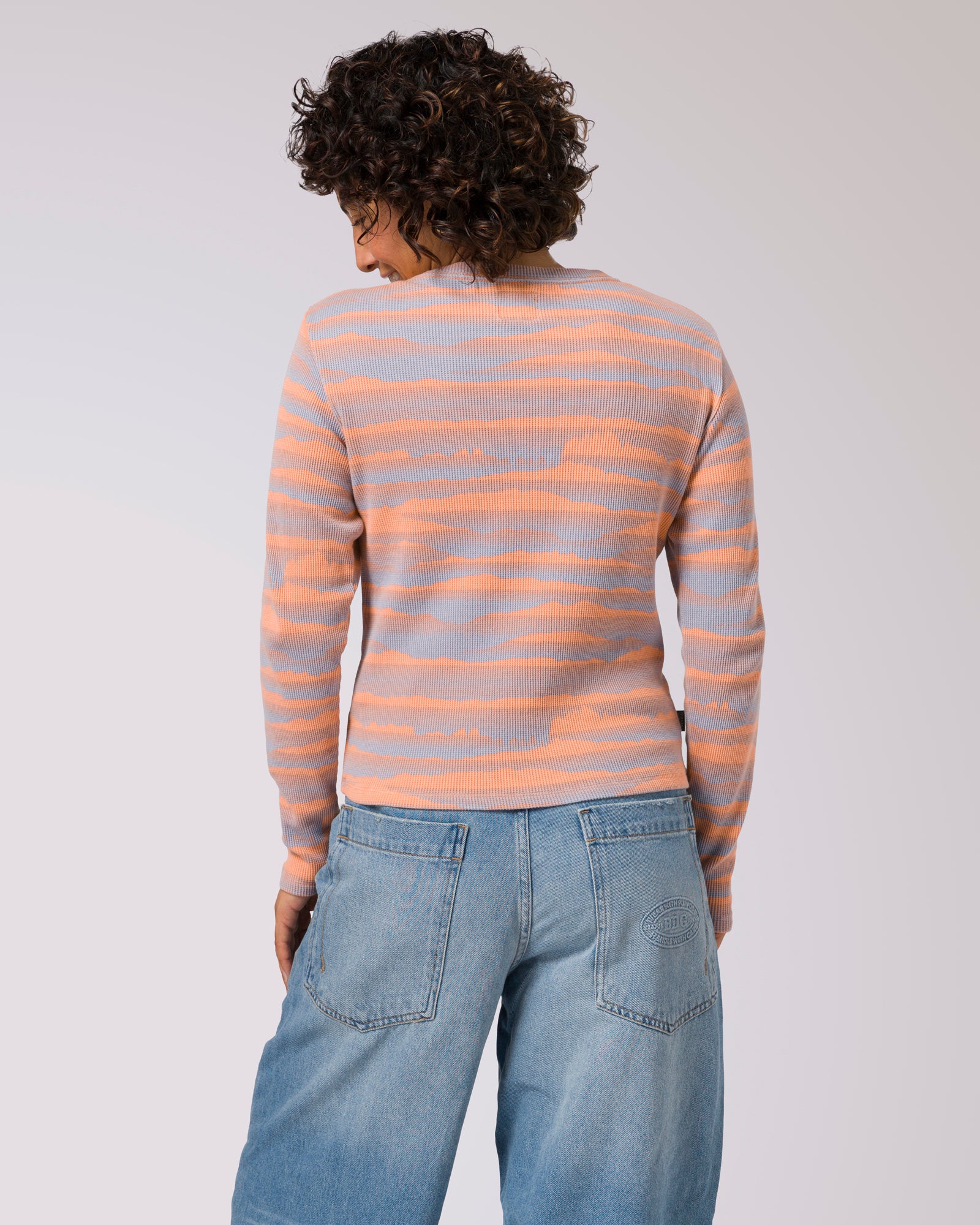 Women's Smoky Mtn. Haze Mini Waffle Tee - Image 7