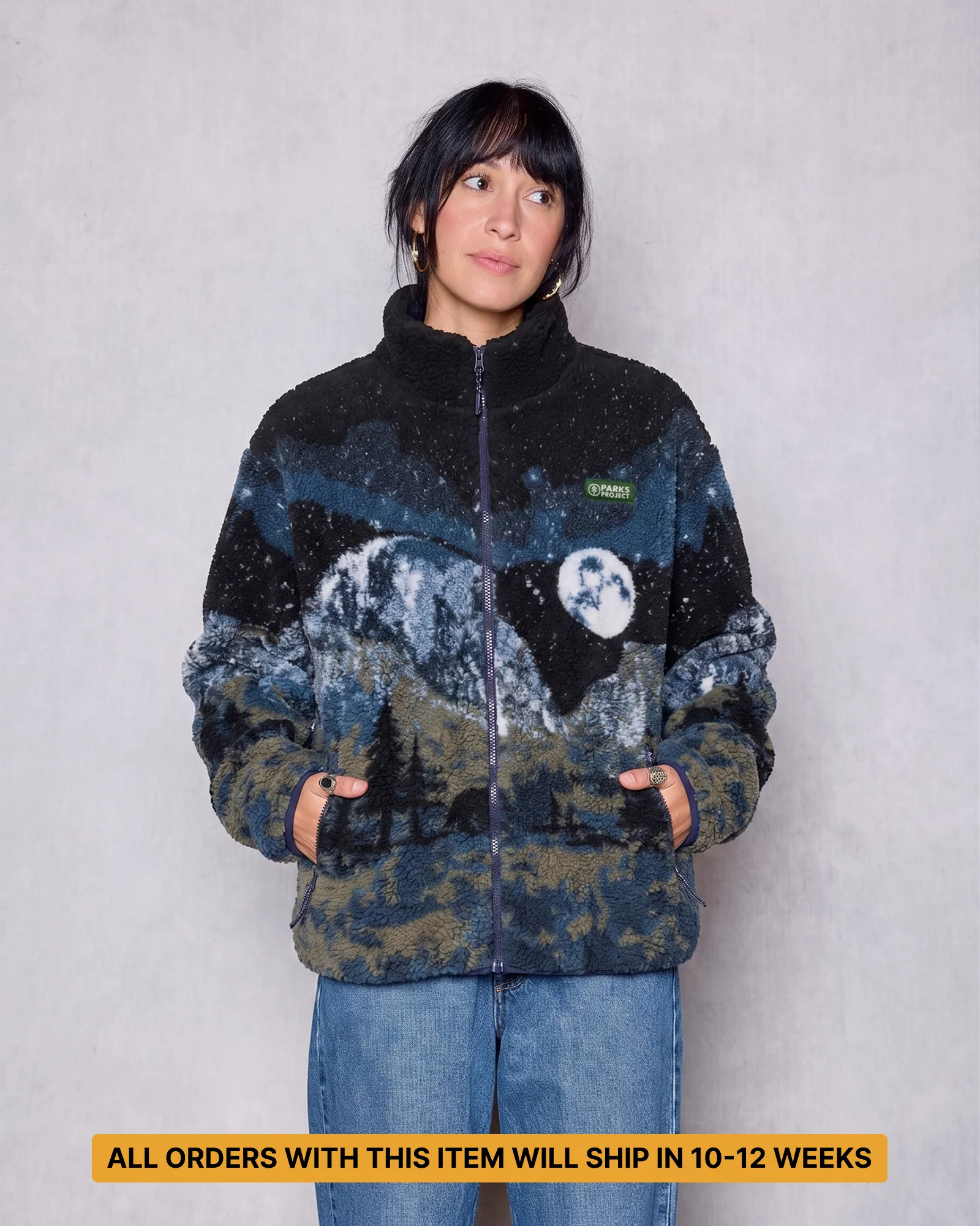 Yosemite Night Views Full Zip High Pile Fleece - Image 2