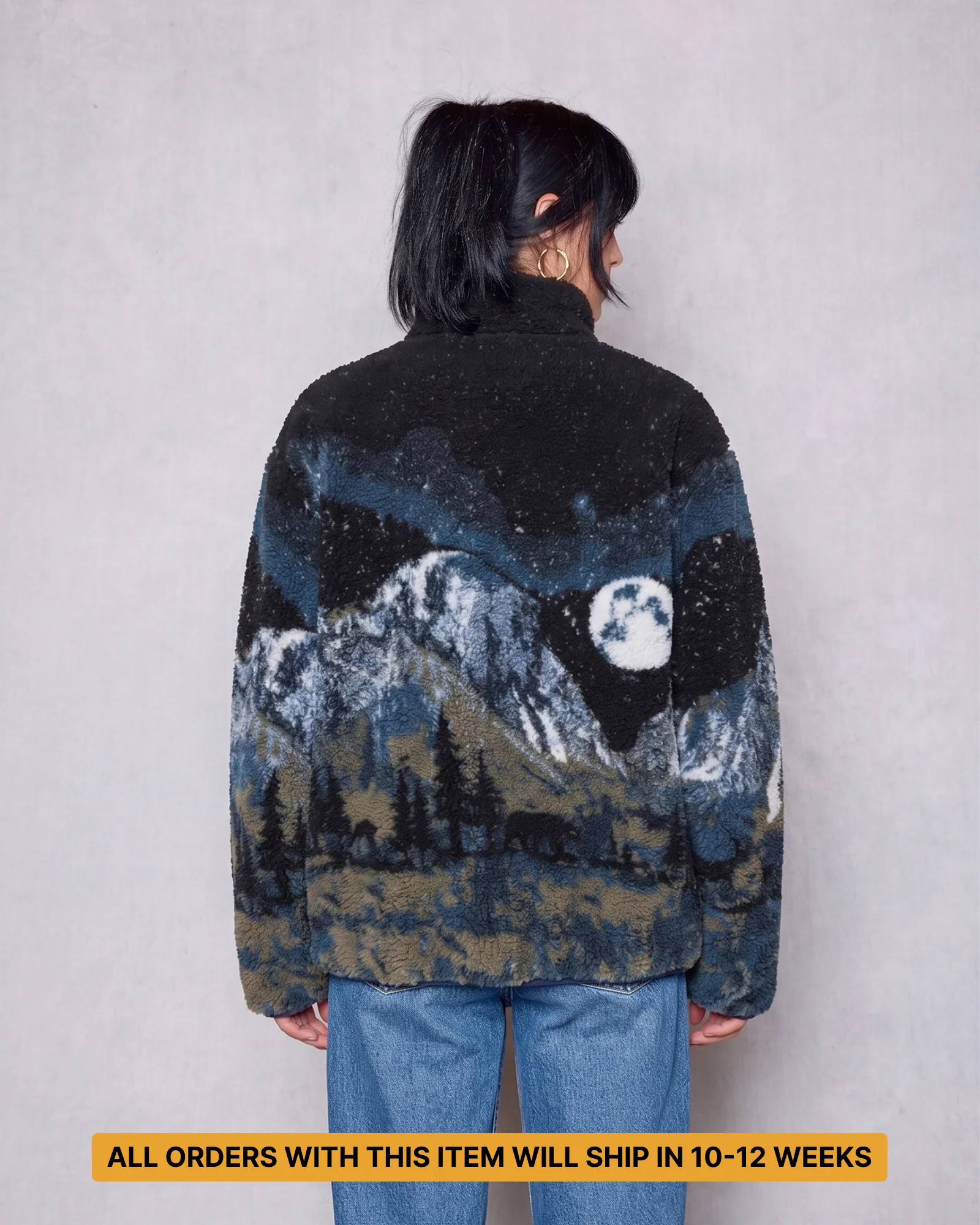 Yosemite Night Views Full Zip High Pile Fleece - Image 6