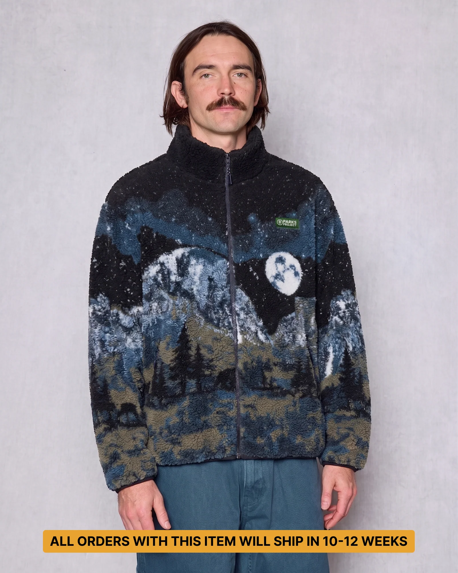 Yosemite Night Views Full Zip High Pile Fleece - Image 7